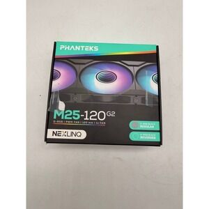 Phanteks M25 120 G2 D RGB PWM Fan 120 mm 1x Fan Black Regular